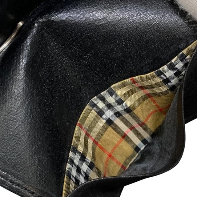 バーバリー　折財布　財布　ウォレット　ノバチェック　ブラック Burberry バーバリー ノバチェック 三つ折り コンパクトウォレット