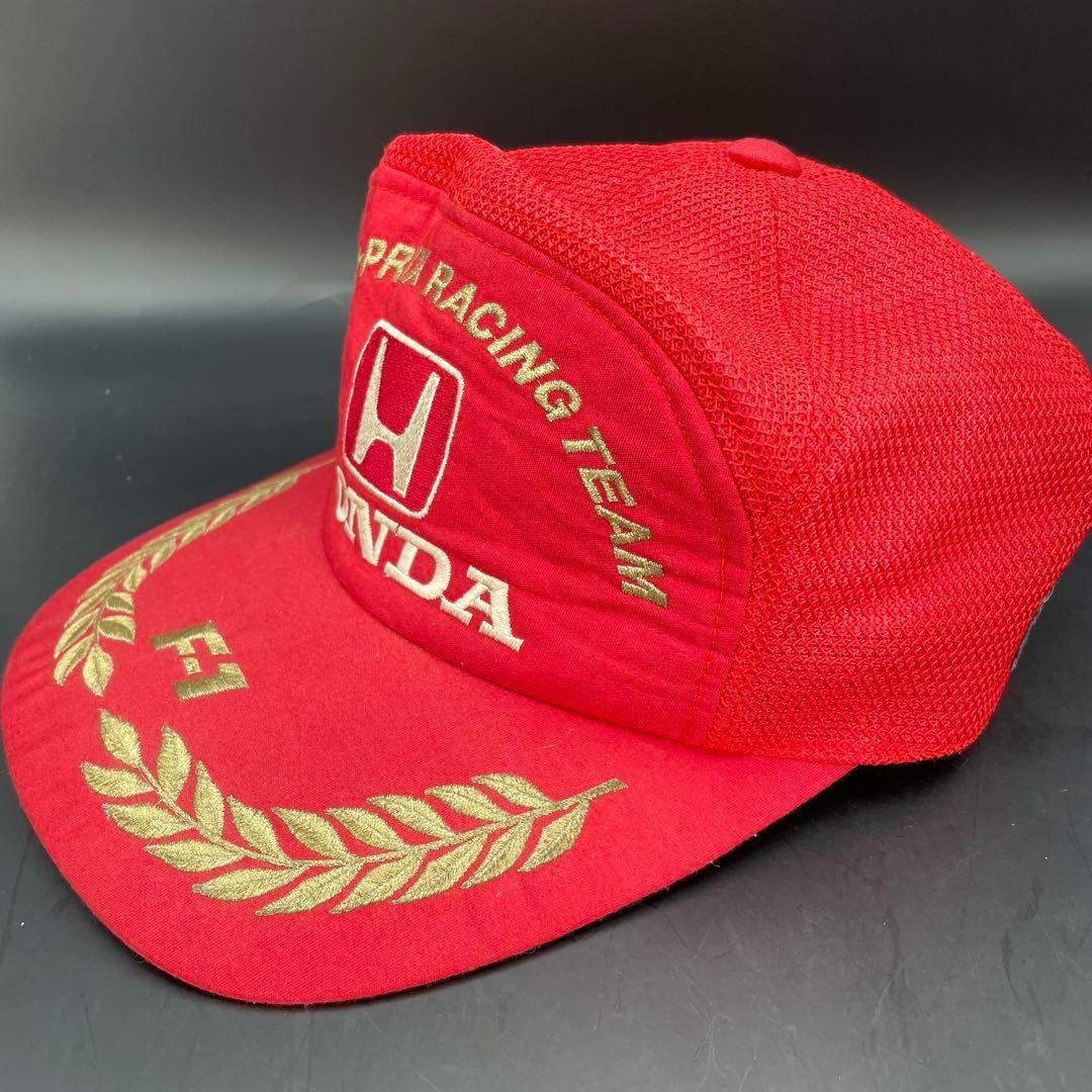 ホンダ F1レーシングチーム 月桂樹 赤レッド メッシュキャップ