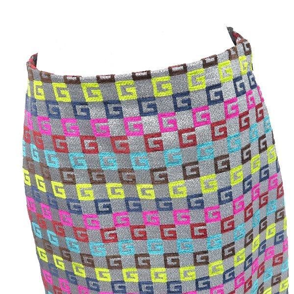 『お値下げ』GUCCIラメプリーツスカートGG柄 anc グッチ GUCCI スカート 40 シルバー マルチ G柄 ラメ イタリア製