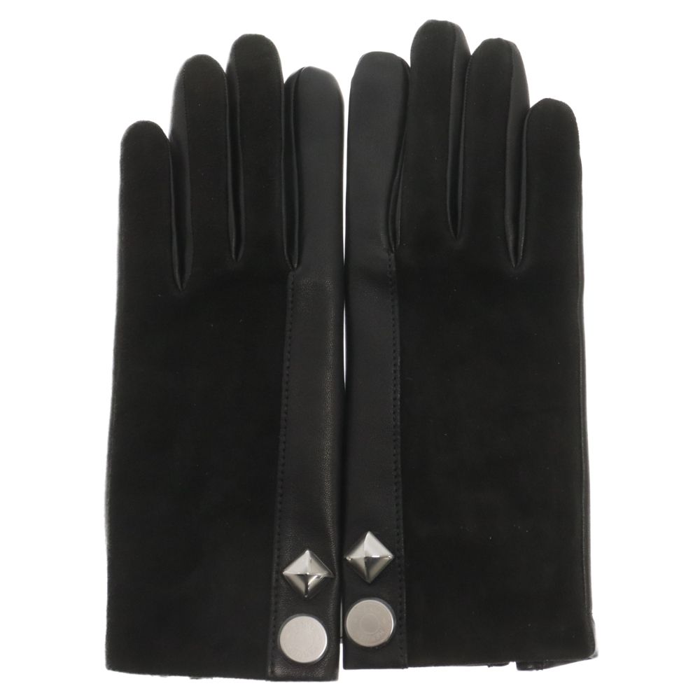 HERMES (エルメス) ハーモニー スタッズレザー切替グローブ 手袋