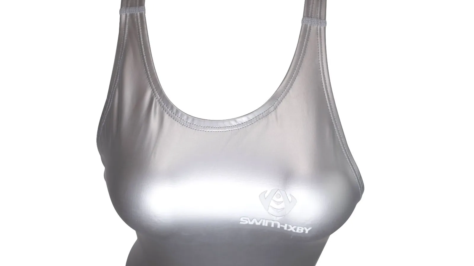 SWIMHXBY 競泳水着 レディース エナメル シルバー ハイレグ 280
