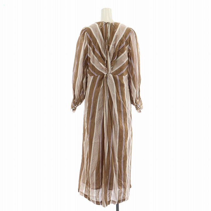 ヌキテパ NE QUITTEZ PAS! Cotton Voile Stripe Back Twisted Dress  
