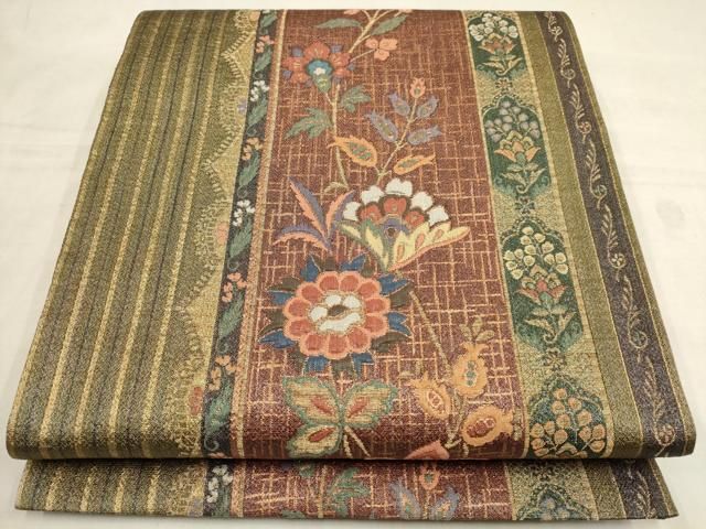 楽天市場】平和屋着物◎佐賀錦 六通柄袋帯 煌寿の華 正倉院花文