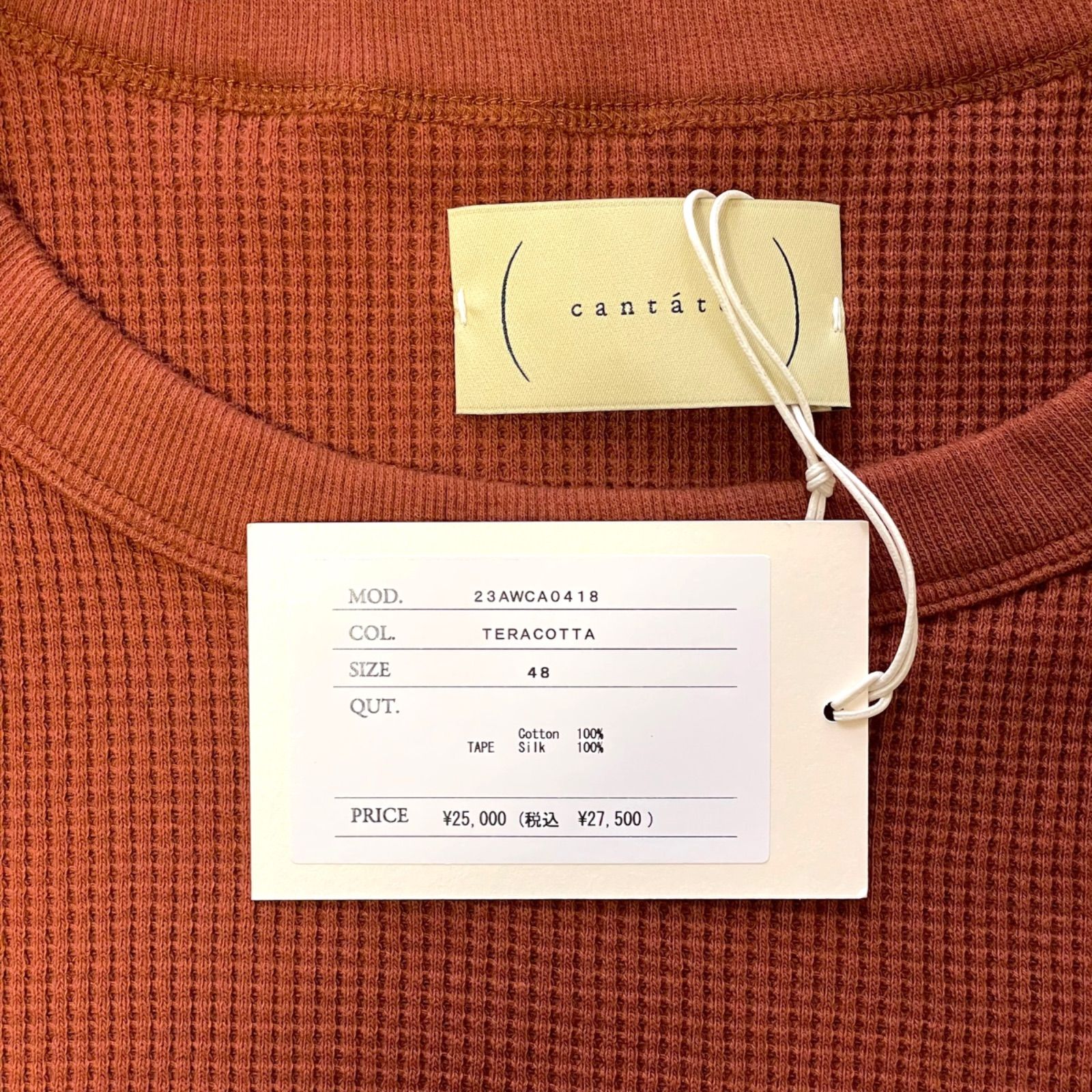 cantate カンタータ Thermal L/S Shirt サイズ48 TERRACOTTA - メルカリ