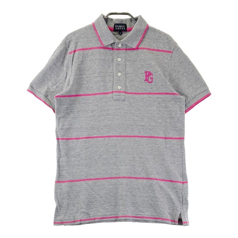 PEARLY GATES ゴルフウェアボーダー 半袖ポロシャツ サイズ4