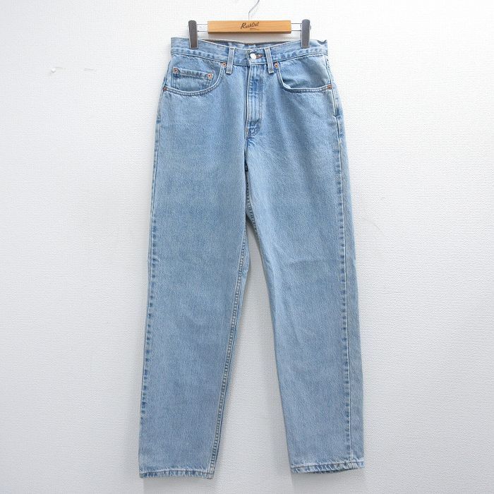 W31|古着 ジーンズ Levis リーバイス 550 メンズ 90s コットン 薄紺 ネイビー デニム spe 25may14 ボトムス ジーパン Gパン ロング パ