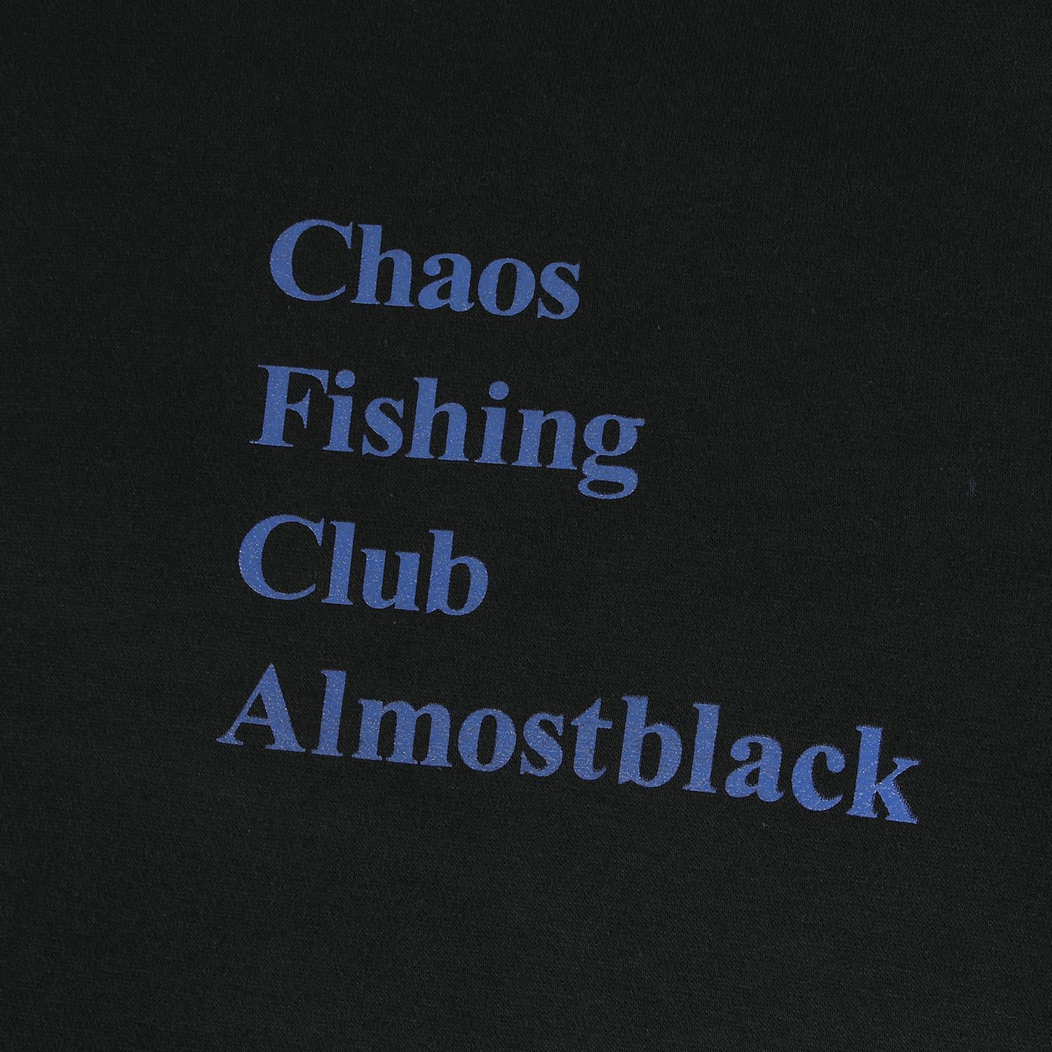 新品 ALMOSTBLACK オールモストブラック パーカー サイズ:1 21AW Chaos Fishing Club バック グラフィック ロゴ  スウェット パーカー 21AW-ABCFC04 トップス フーディー プルオーバー 裏起毛 ブラック 黒