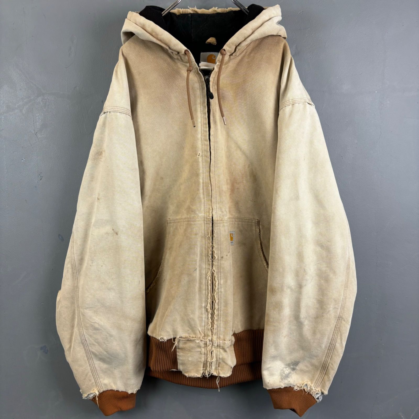 ●古着 Carhartt カーハートアクティブジャケットヴィンテージ USA襤褸 古着 80年代 カーハート Carhartt アクティブジャケット ダック