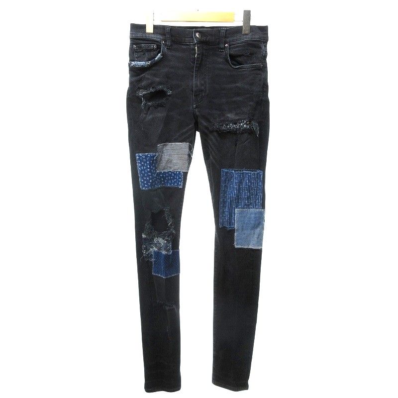 AMIRI ダメージスキニーデニムパンツ Amiri ダメージ amiriジーンズ AMIRI Stretch Distressed Skinny Jeans