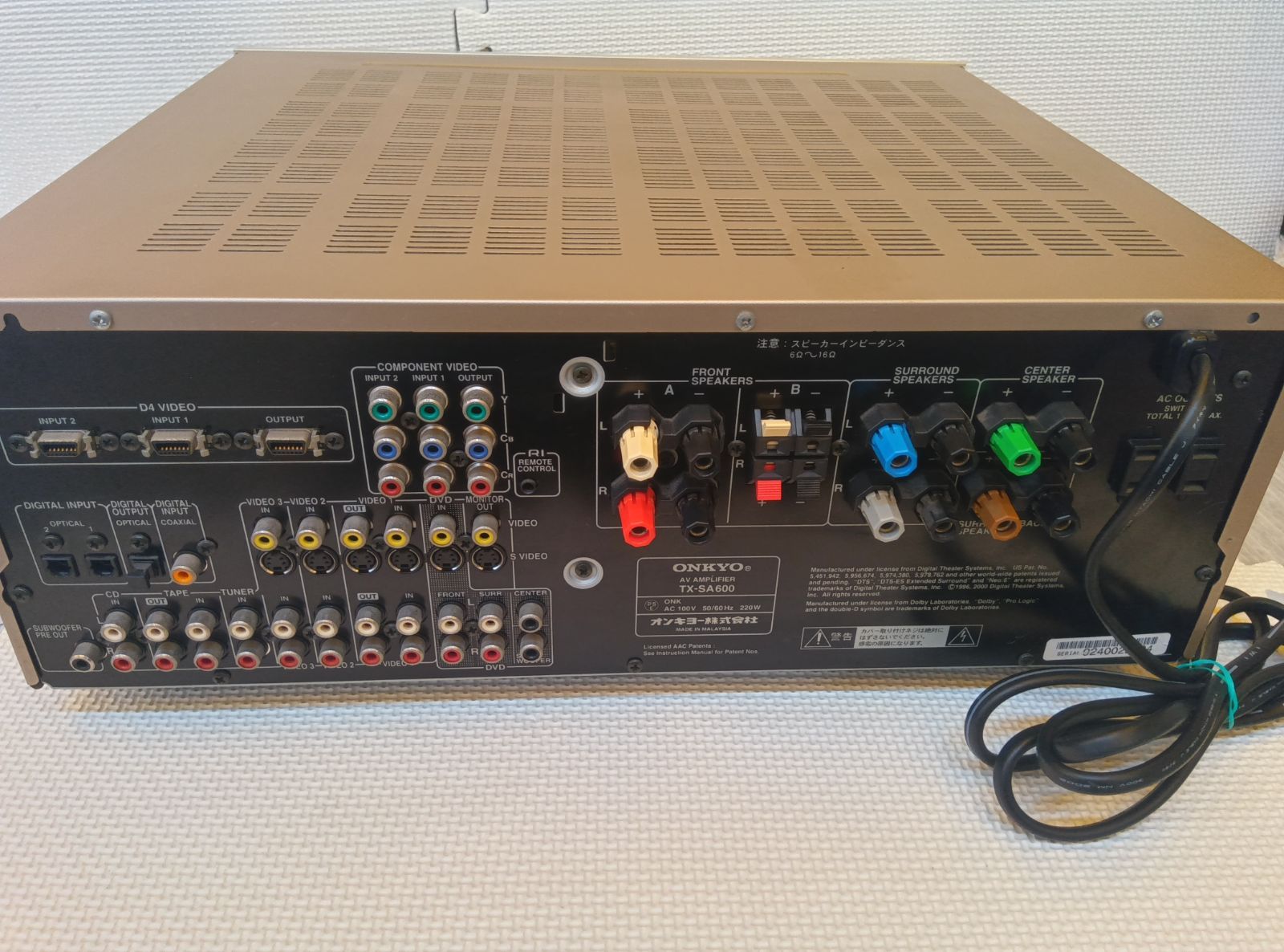 ジャンク品 ONKYO AVアンプ TX-SA600 通電確認のみ - メルカリ