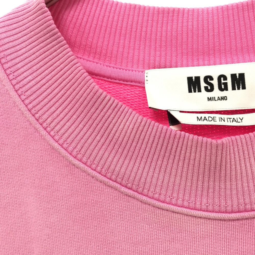 MSGM (エムエスジーエム) クルーネック スウェット トレーナー ピンク