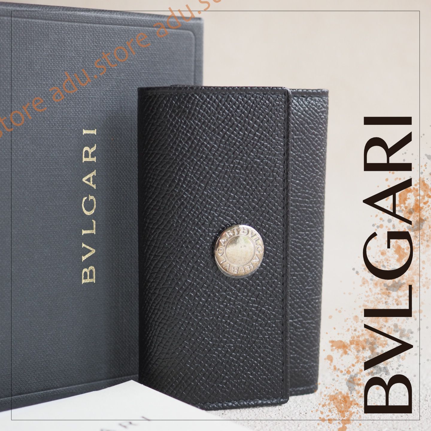 メンズブルガリ BVLGARI キーケース 6連 ブラック メンズ レディース 美品