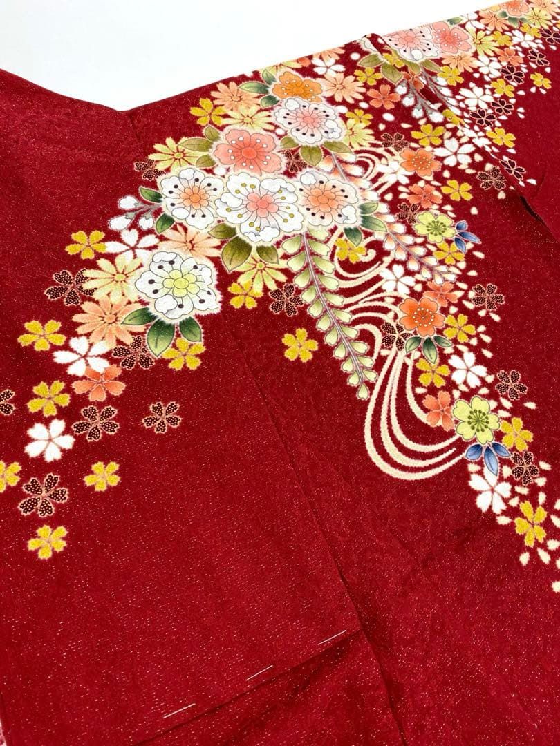 振袖 仮絵羽 辻ヶ花 金彩 銀通し 舞台衣装 正絹 未仕立て品 八掛付き 振袖 仮絵羽 辻ヶ花 金駒 金彩 銀通し舞台衣装 正絹 未仕立て品 八掛