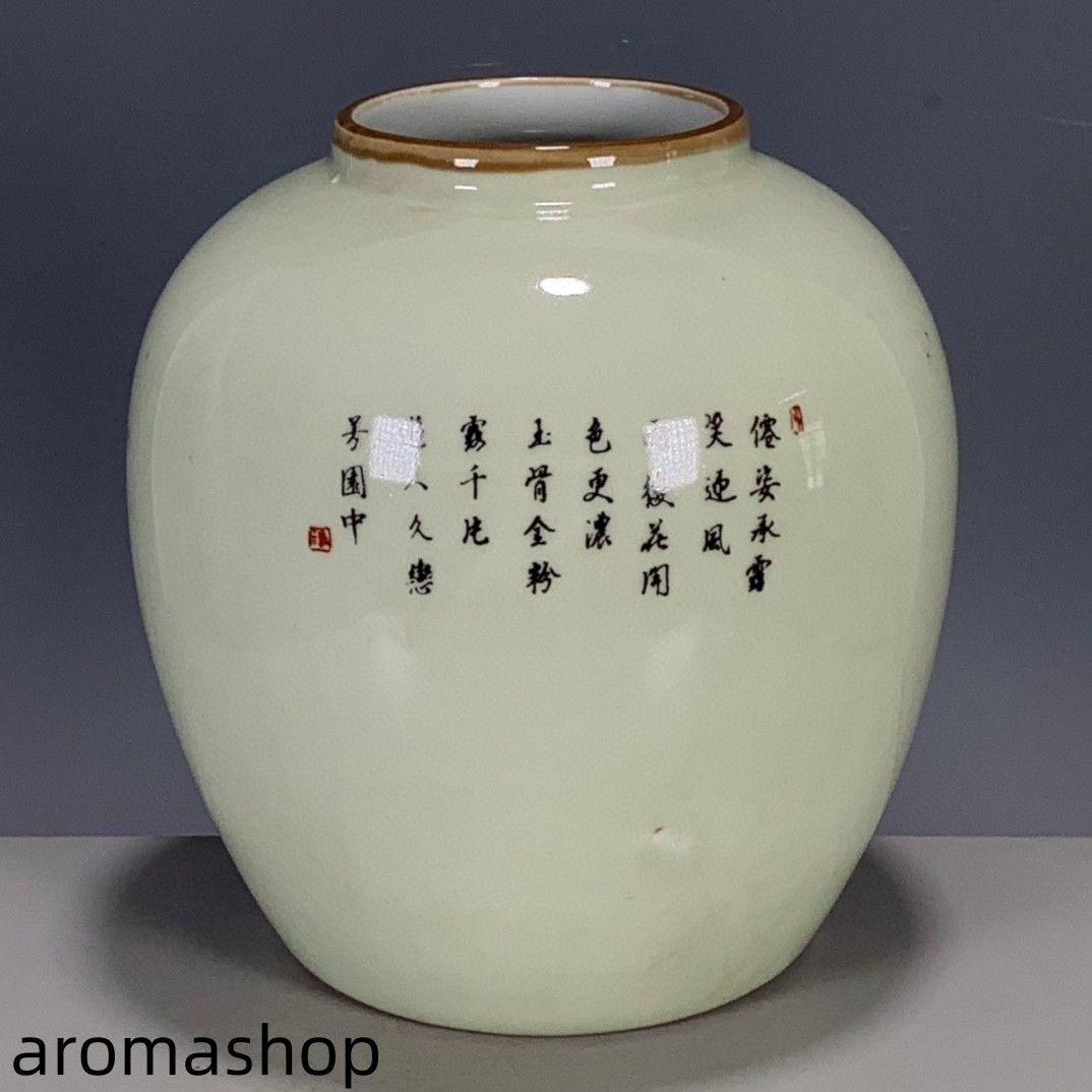 清代光緒粉彩花鳥仙鶴陶磁器缶 景徳鎮 陶磁器 装飾品 現代工芸品 美術品 置物 清代光緒粉彩花鳥仙鶴陶磁器缶 景徳鎮 陶磁器 装飾品 現代工芸品