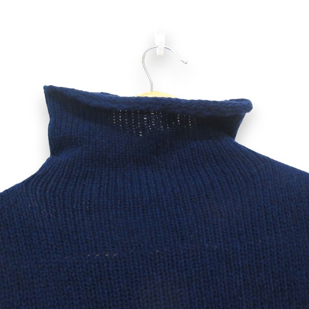 美品 humoresque ユーモレスク turtleneck ラムウール×カシミヤ タートルネック 長袖 ニット セーター サイズ38 ネイビー系 レディース 古着 中古 美品 humoresque ユーモレスク turtleneck ラムウール×カシミヤ