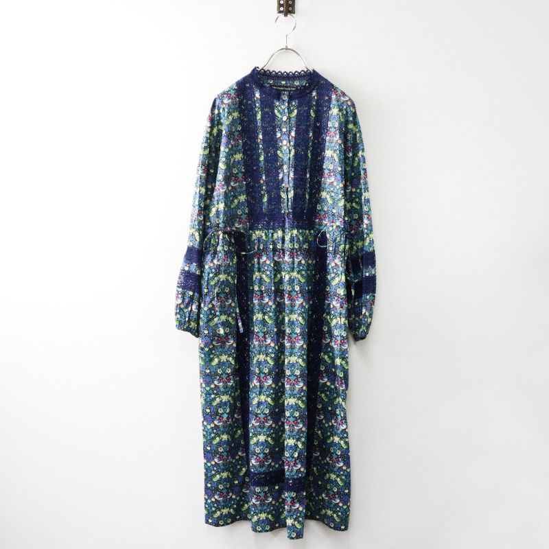 ジェーンマープルドンルサロン Jane marple リバティ strawberrythief ガーデンドレス M グリーン