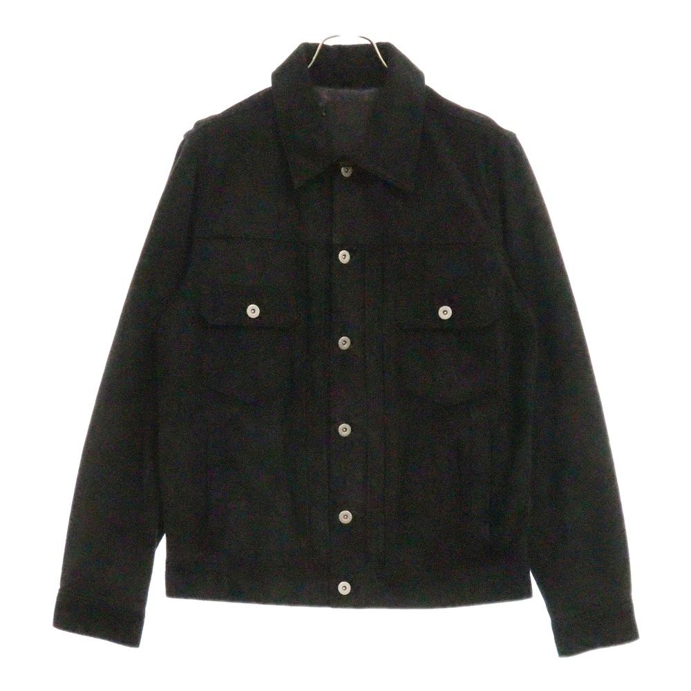 STUSSY (ステューシー) スエードレザー トラッカージャケット ブラック