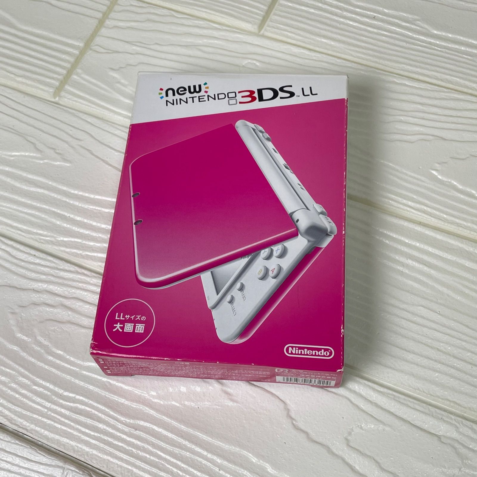 Newニンテンドー3DS LL ピンク×ホワイト 本体 SDカード かんたんスタートガイド ARカード 外 属