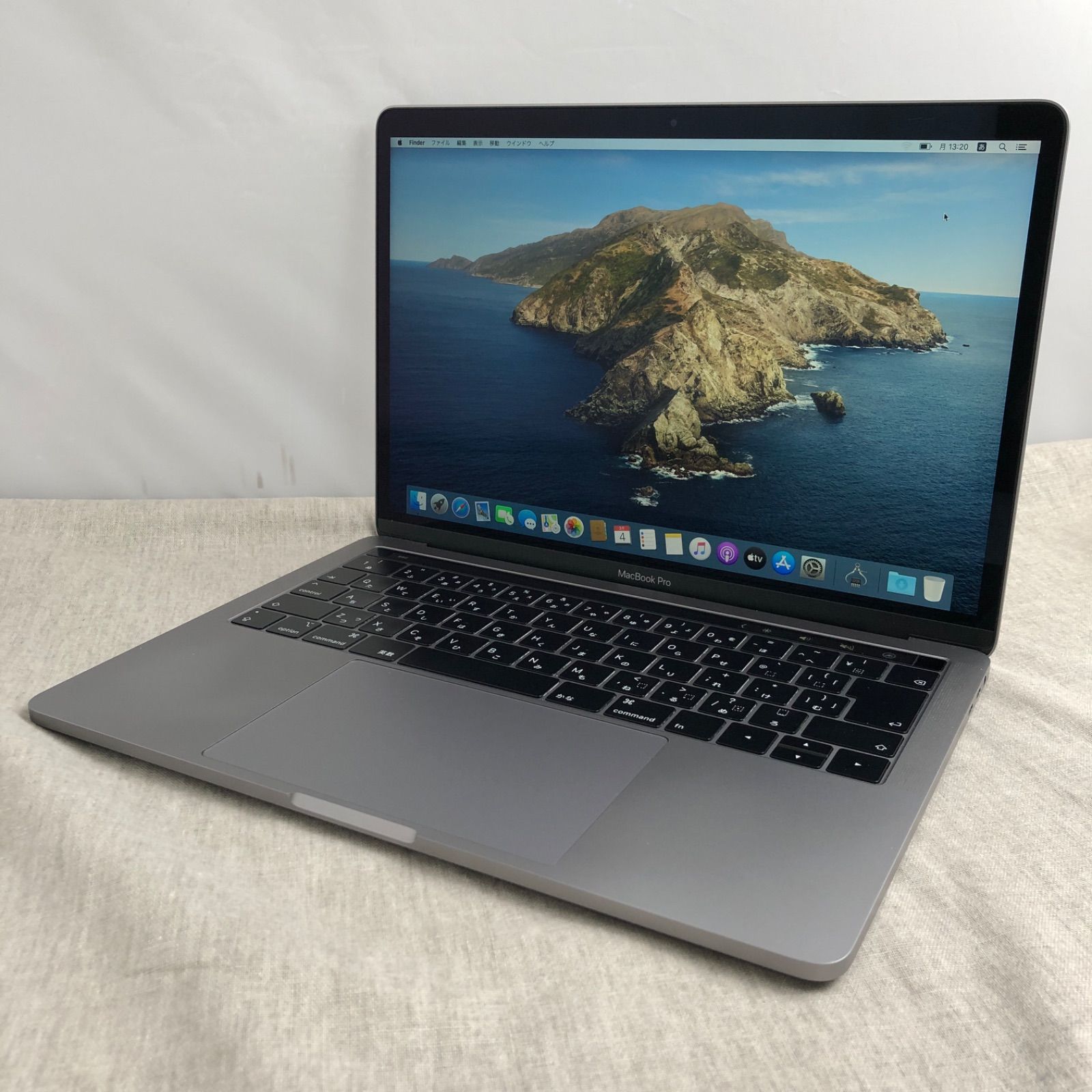 【本体のみ】Apple MacBook Pro (13インチ， 2019， Thunderbolt 3ポート x 4)【Touch Bar・i7・16GB・512GB】 バッテリー劣化 A1989 EMC3358/LT-240278（168851）