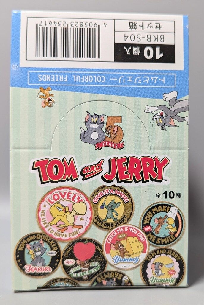 テンヨー トムとジェリー COLORFUL FRIEND/金バッジ 10個入り