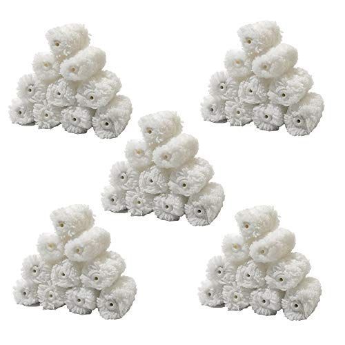 ハケ市 ミニスモール ローラー マイクロファイバー ホワイト 2インチ 13mm 50本 セット 塗装 ペイントローラー まとめ買い