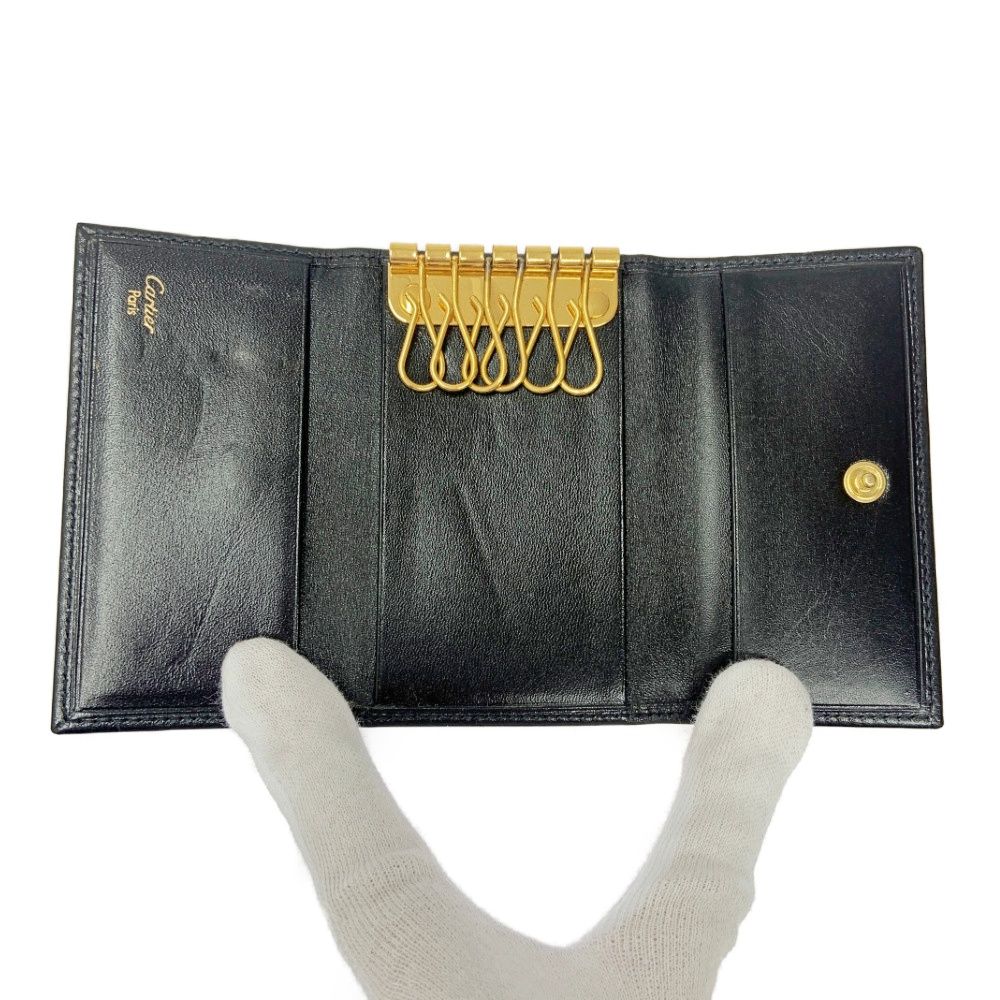 中古】【箱付き】 CARTIER カルティエ レザー パシャライン 6連キー