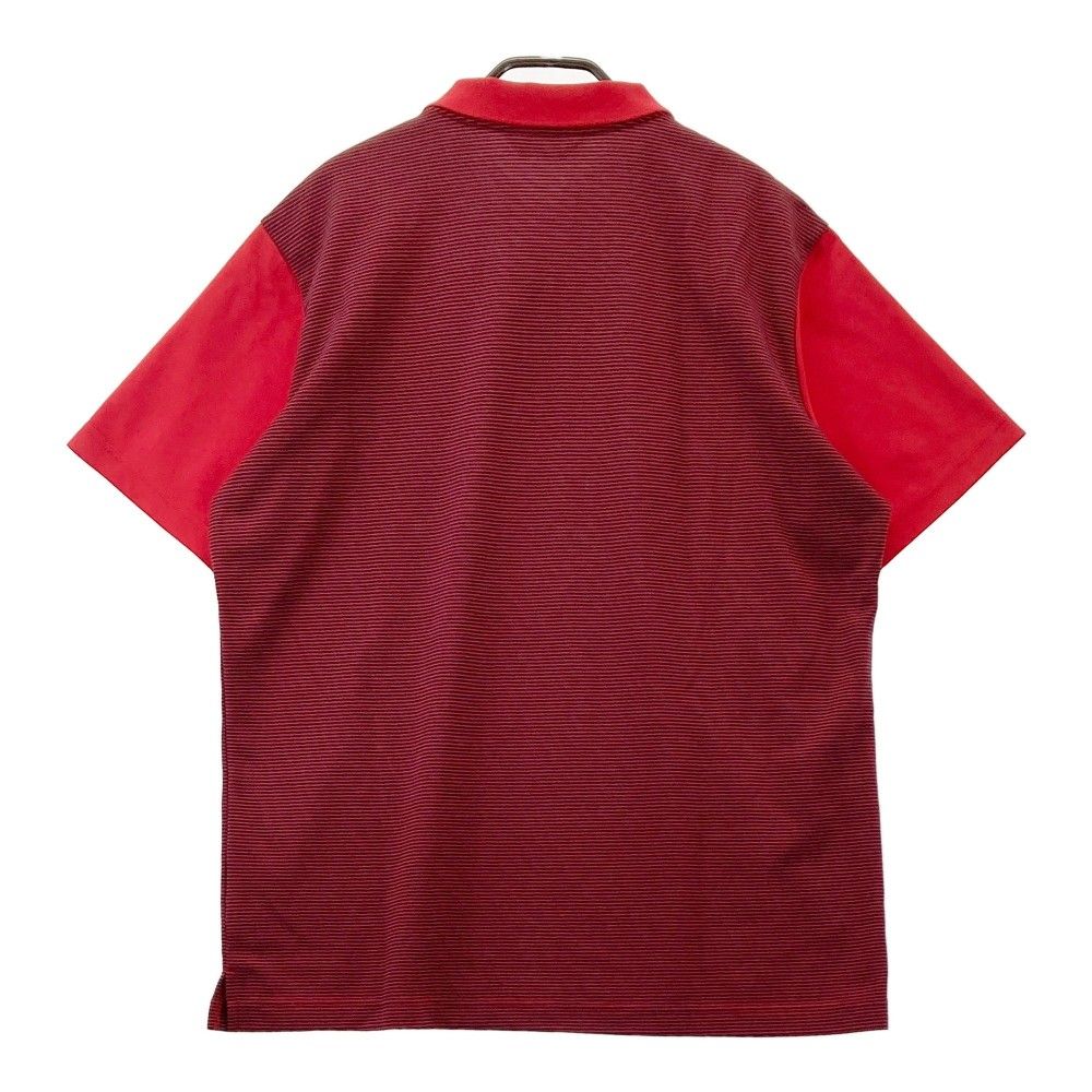 サイズ：LL MUNSING WEAR マンシングウェア  半袖ポロシャツ ボーダー柄 レッド系 [240101439607] ゴルフウェア メンズ ストスト MUNSING WEAR マンシングウェア 半袖ポロシャツ ボーダー柄