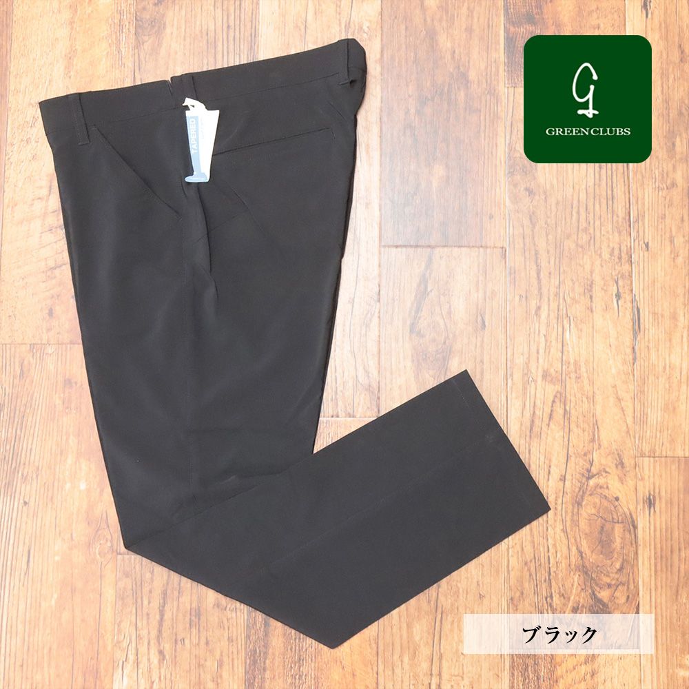 春夏|GREENCLUBS|91cm|ゴルフ パンツ ストレッチ ウエスト伸縮 Dカン付き メンズ 紳士 グリーンクラブ |黒|ブラック|kt108|