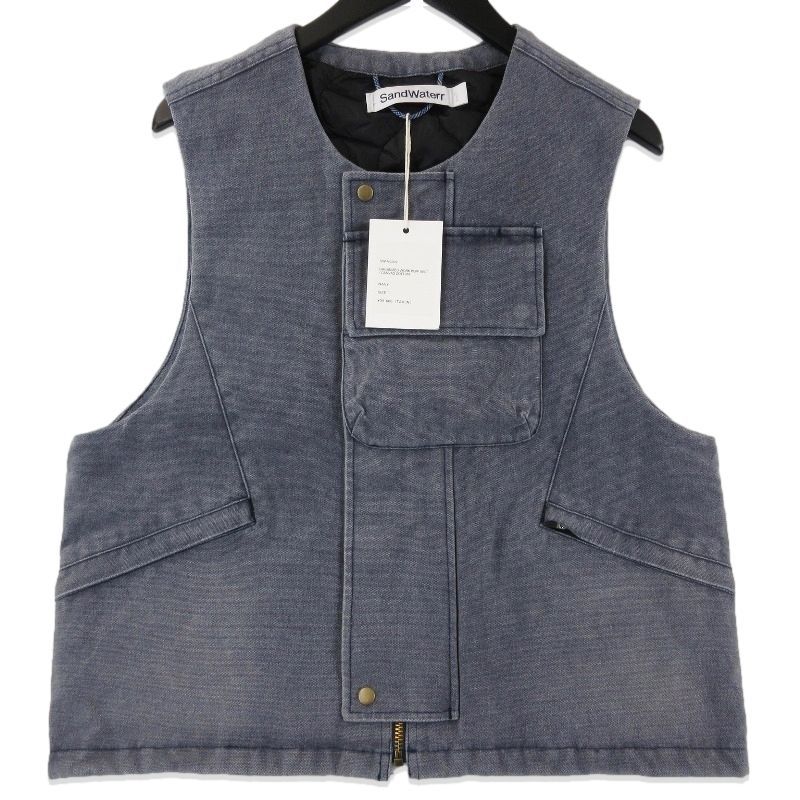 SandWaterr サンドウォーター ワークベスト SW-V0302 ORGANIZED WORK PUFF VEST CANVAS COTTON ネイビー 1 71012709