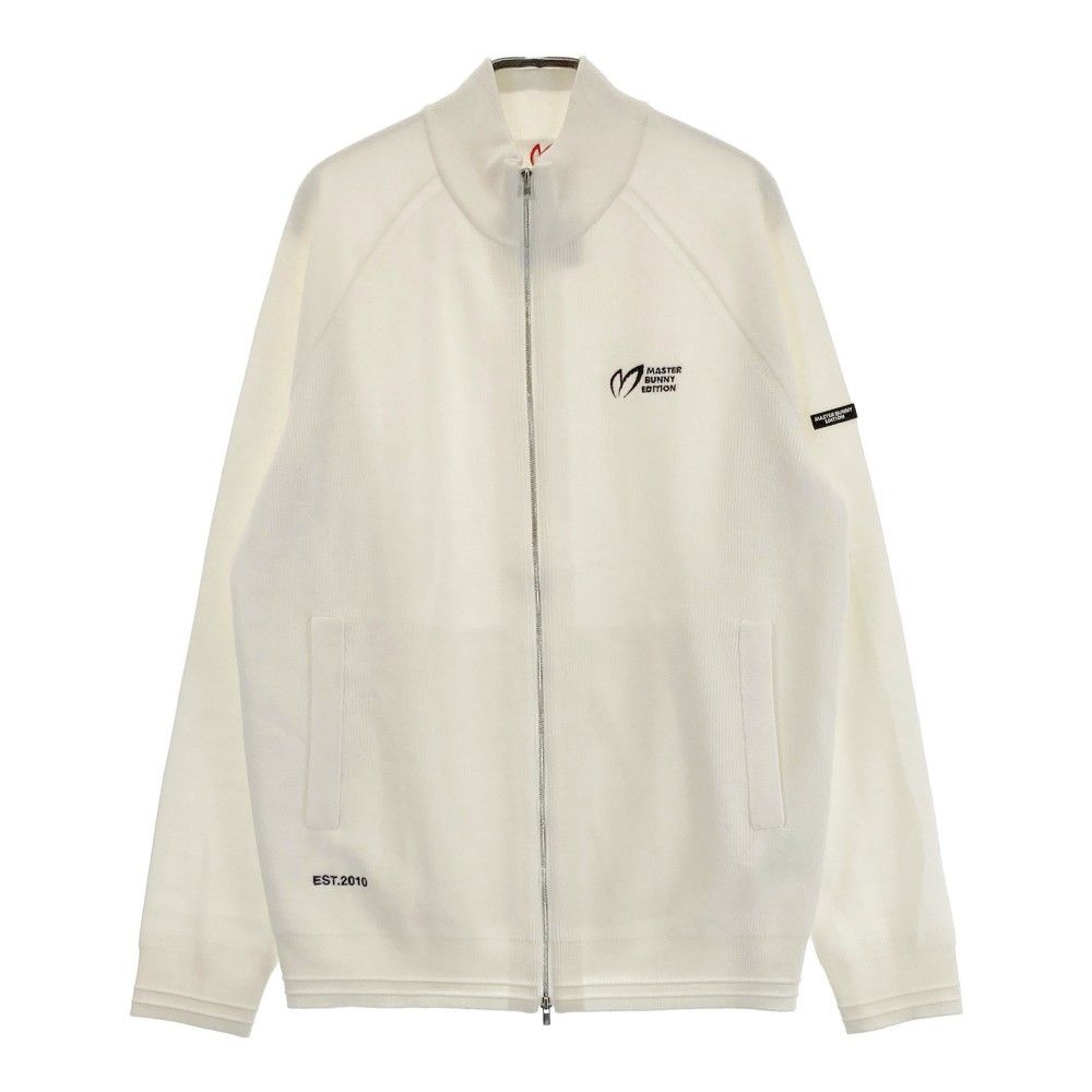 サイズ：5 MASTER BUNNY EDITION マスターバニーエディション 2023年モデル ニット ジップジャケット ホワイト系 [240101223613] ゴルフウェア メンズ ストスト
