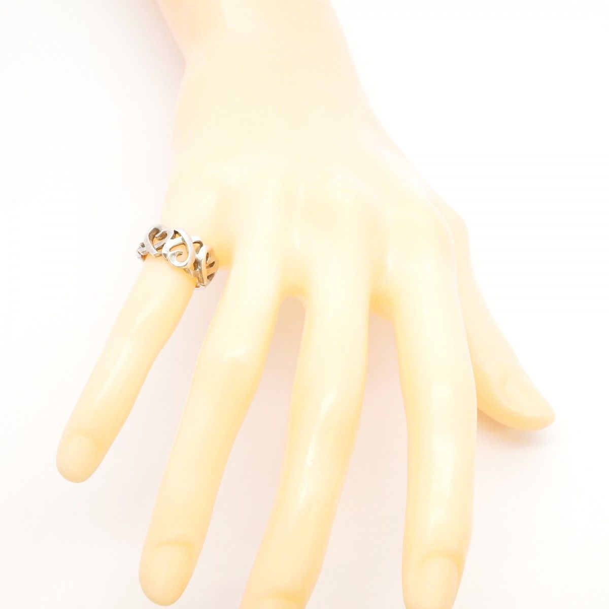 5jmb0367】ティファニー リング トリプルラビングハート シルバー925 7