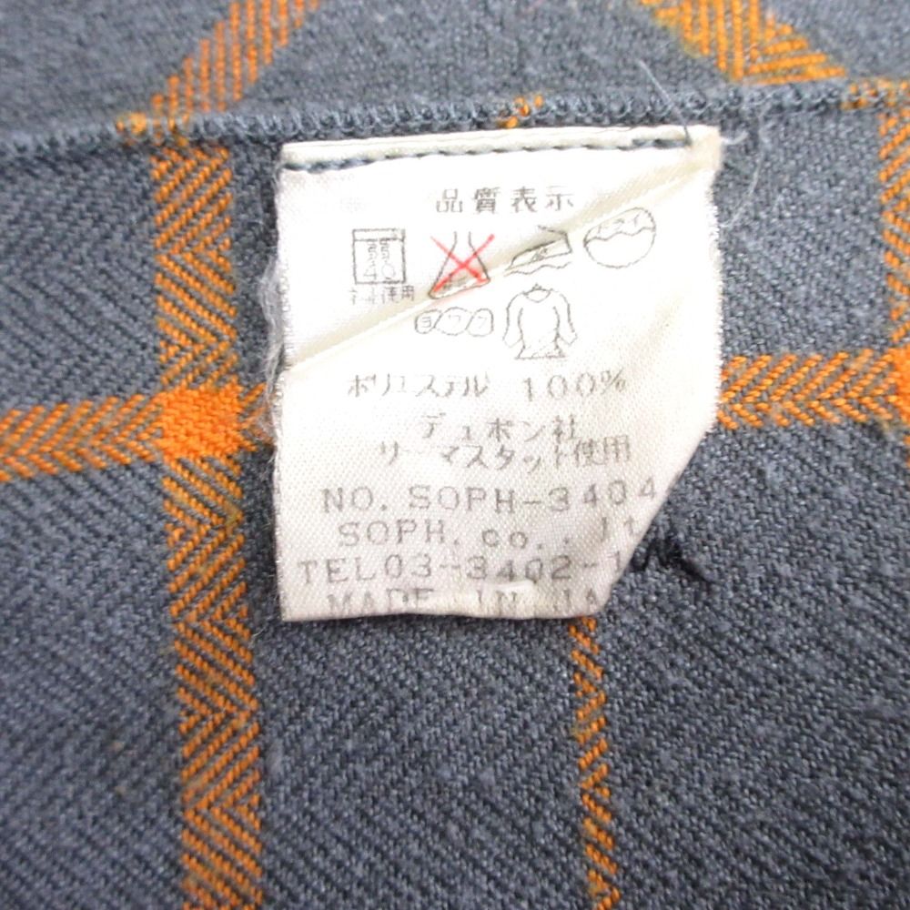 SOPHNET. ソフネット チェック柄 マフラー ストール フリンジ 薄手  