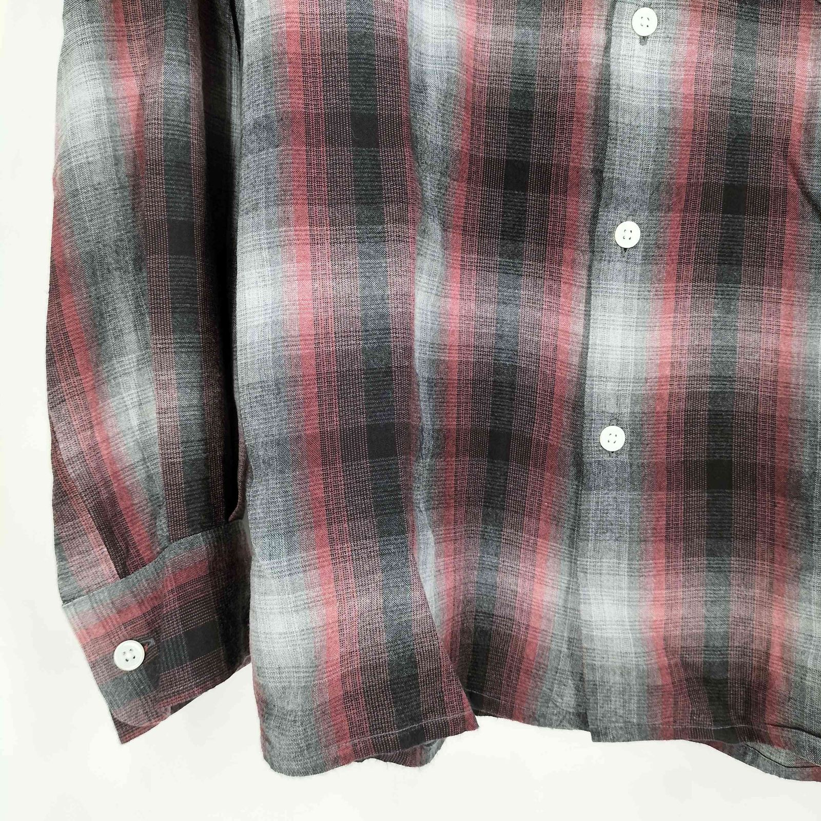 ワコマリア WACKO MARIA 23AW OMBRE CHECK OPEN COLLAR SHIRT L/S