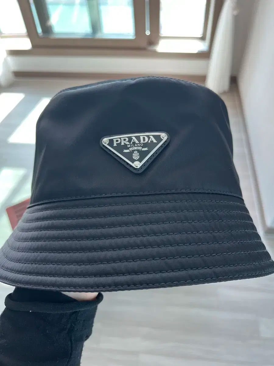 PRADA ブラック バケットハット Lサイズ 59cm プラダバケットハット L PRADA ブラック バケットハット Lサイズ 59cm