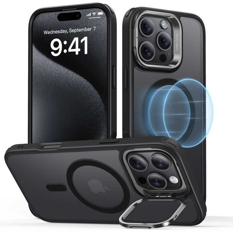 【 新品 未開封 】 ESR iPhone 16 Pro Max(6.9インチ)スタンド付ハイブリッドケース Frosted Black ClassicHybridCaseStashStandforiPhone16ProMax 未使用 送料無料