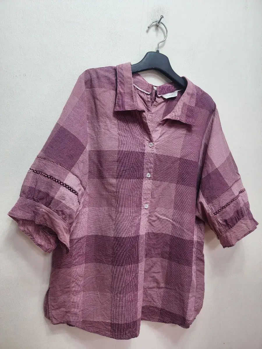 22 年 HAZZYS へジス チェック ブラウス