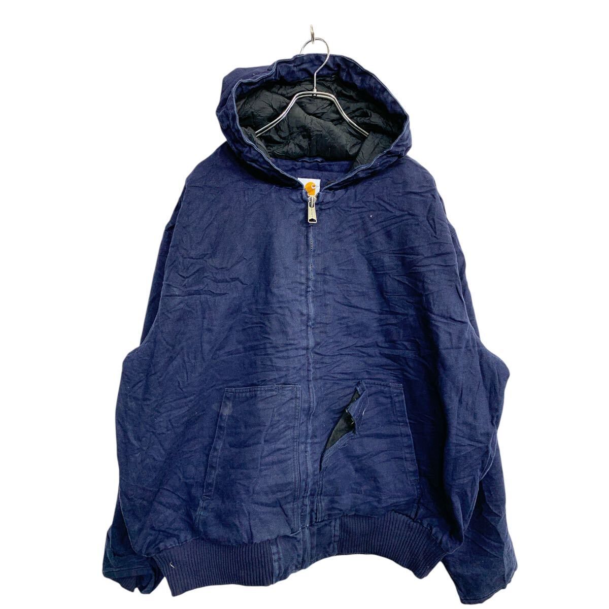 Carhartt ワーク ジャケット XLサイズ カーハート フード ネイビー 古着卸 アメリカ仕入 t2412-3075