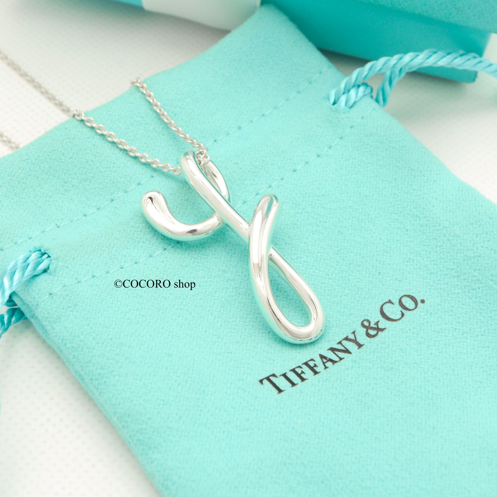 Tiffany&Co. Letter レター イニシャル ネックレス Y 925 美品】ティファニー TIFFANY&Co. レター アルファベット
