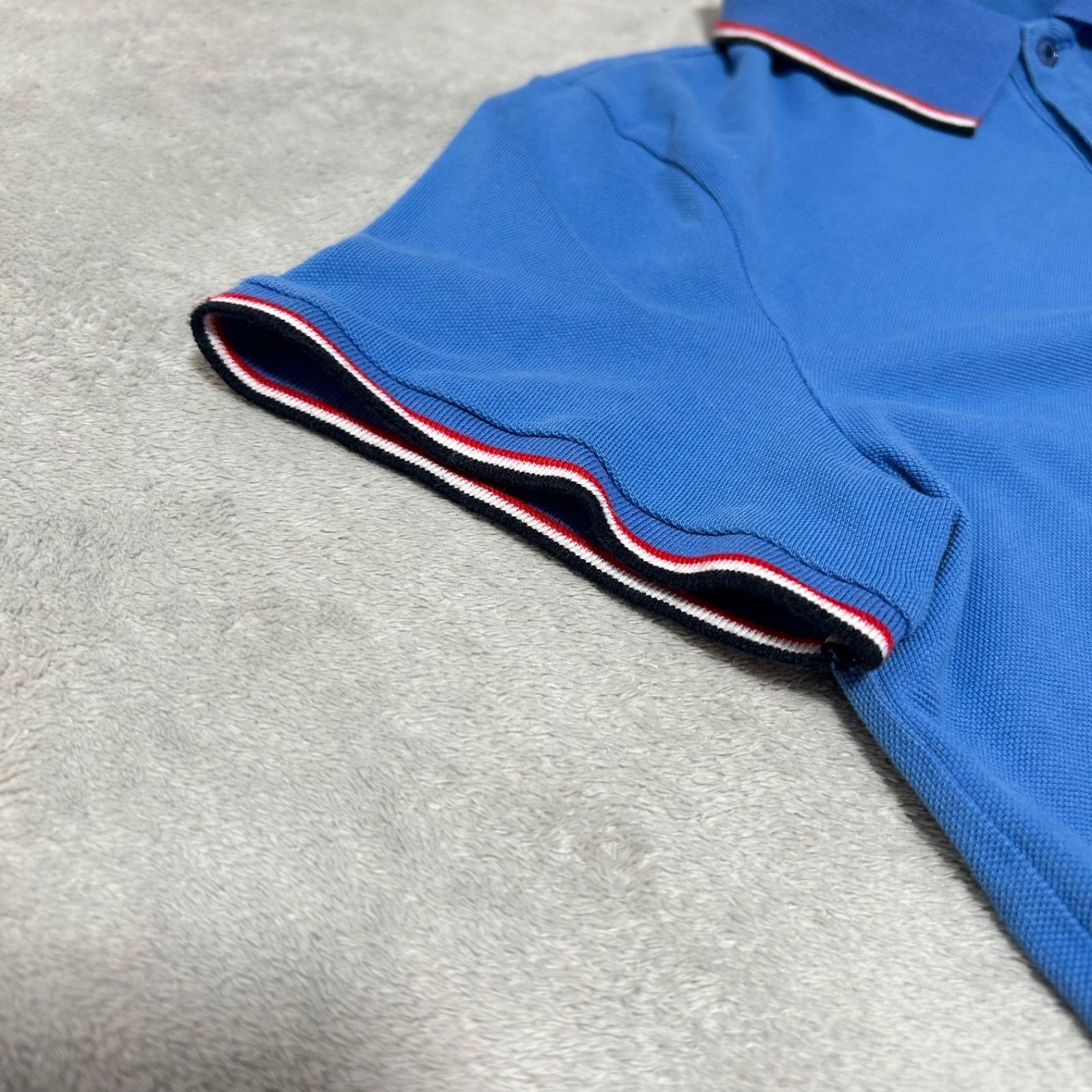 美品 MONCLER モンクレール ポロシャツ トリコロールライン 半袖