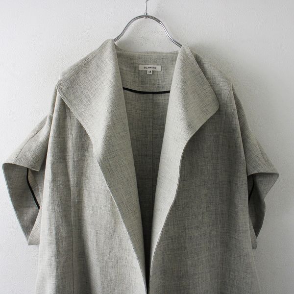 BLAMINK RESORT ショートスリーブ リネンコート　38 BLAMINK RESORT ショートスリーブ リネンコート 38