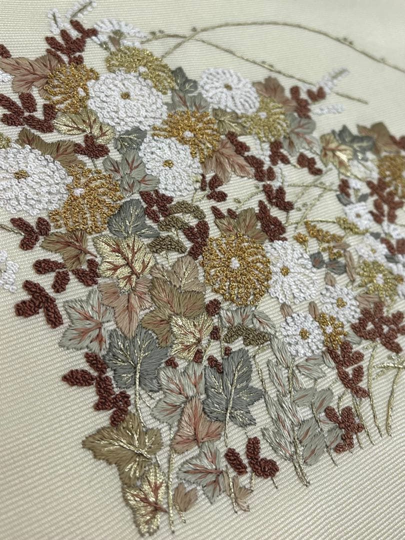 蘇州刺繍 相良刺繍 袋帯 金糸 高台寺遺文 新品未使用 正絹 お太鼓柄 