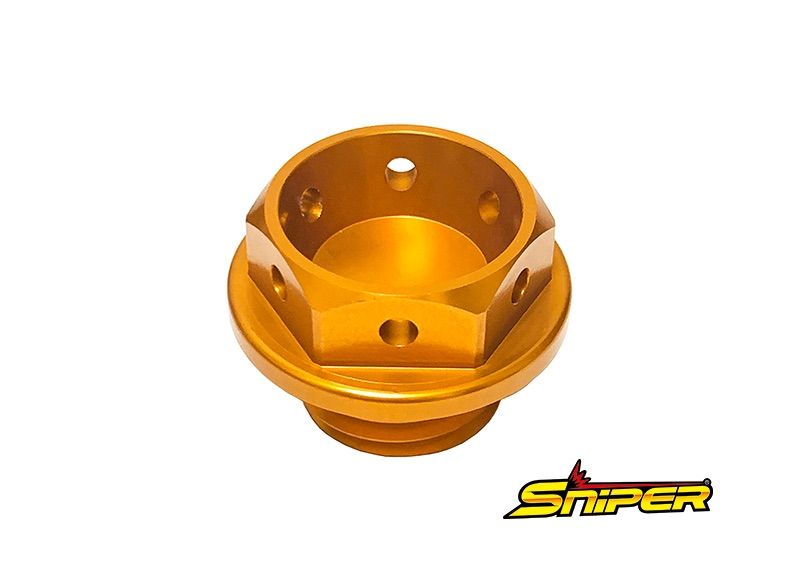 ホンダ ヤマハ カワサキ アルミ製 オイルフィラーキャップ 金 M20 x P2