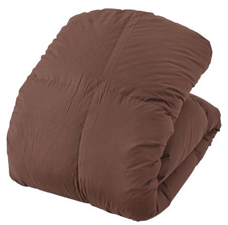 羽毛ふとん 1.2㎏ 抗菌ﾎﾜｲﾄﾀﾞｯｸﾀﾞｳﾝ50％ セミダブルサイズ 無地ブラウン MARWIL-DEMENAGEMENTS_CH