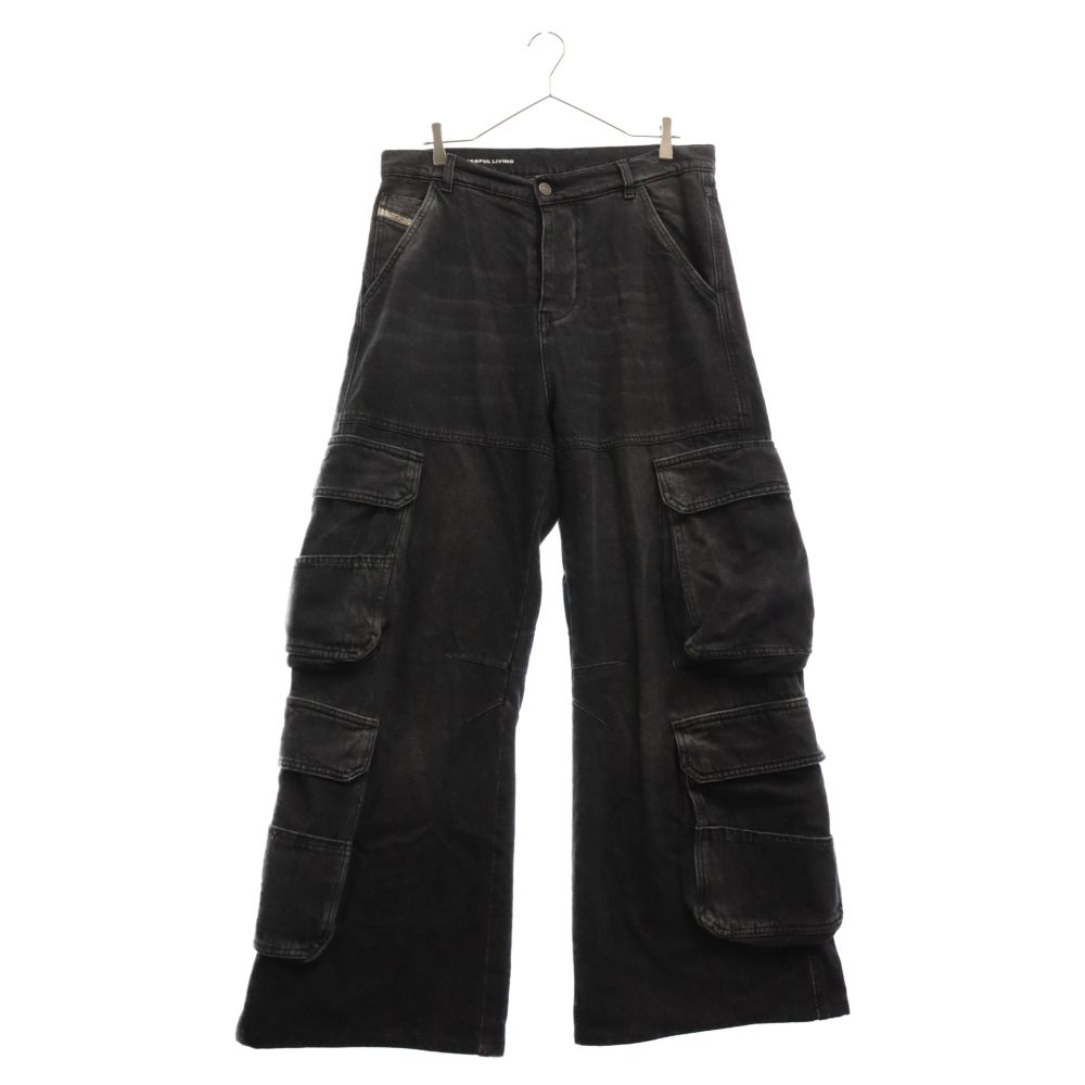 Diesel d sire indigo デニム カーゴ パンツ w27