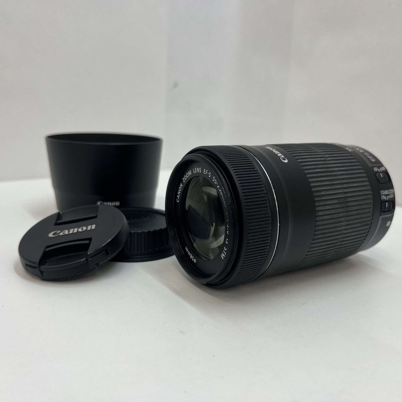 000714 CANON ZOOM LENS EF-S 55-250mm F4-5.6 IS STM ジャンク品