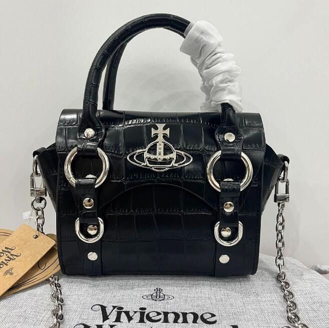 ヴィヴィアンウエストウッド Vivienne Westwood BETTY クロコミニショルダーバッグ ブラック