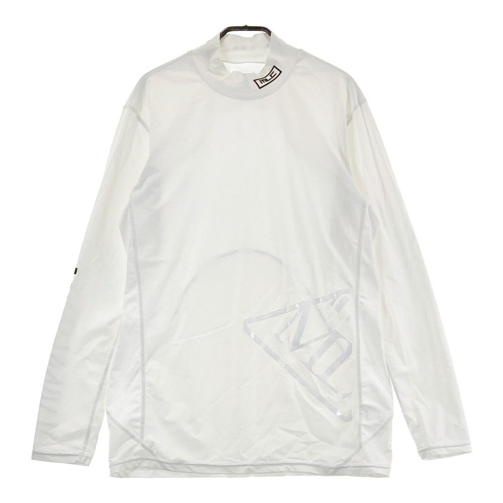 サイズ 50 MARK-LONA マークアンドロナ 2025年 ハイネック 長袖インナーTシャツ ロゴ ホワイト系 240101427931 ゴルフウェア メンズ ストスト