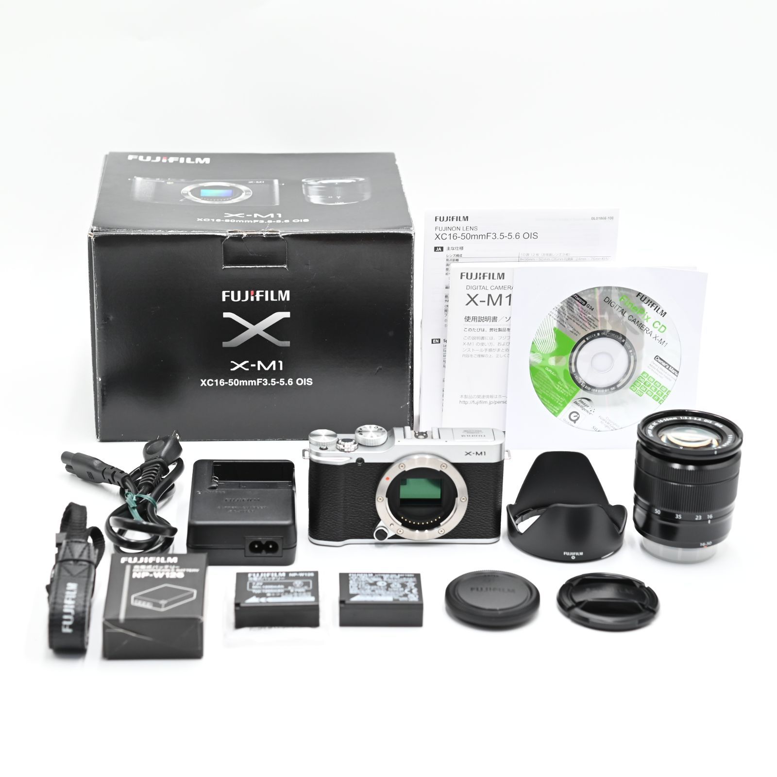 極上品】FUJIFILM フジフィルムミラーレス一眼 X-M1 レンズキット シルバー F X-M1S 1650KIT #1352 - メルカリ