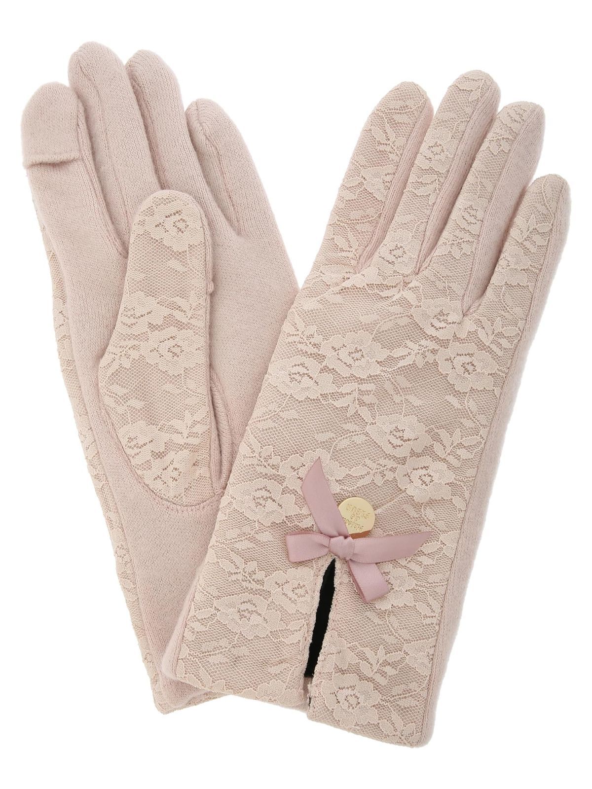 Pink レディース ﾚｰｽｽﾘｯﾄｸﾞﾛｰﾌﾞ グローブ フルール ド メゾン