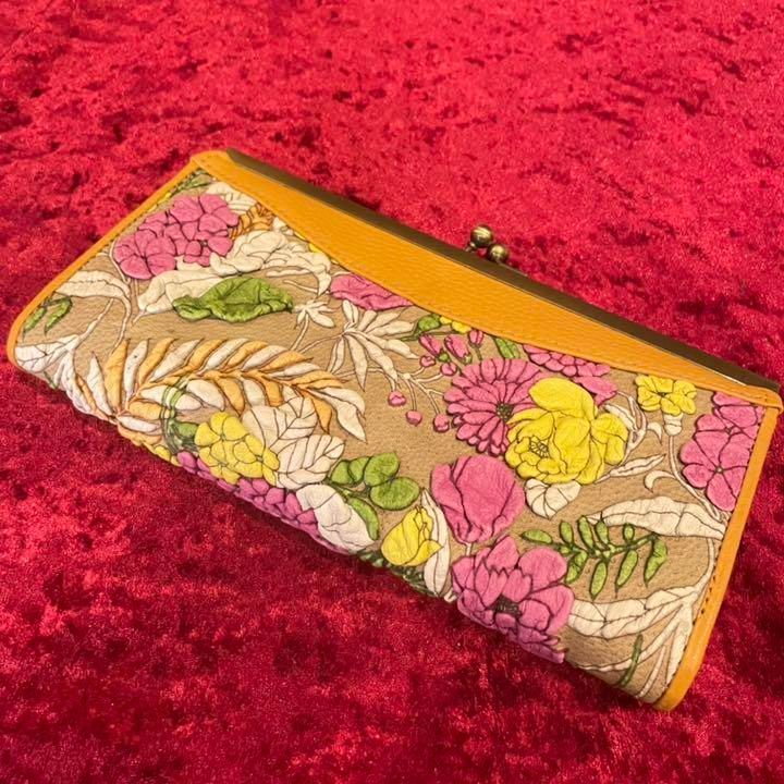 美品 decobranche デコブランシェ 花柄 がま口 長財布 - メルカリ
